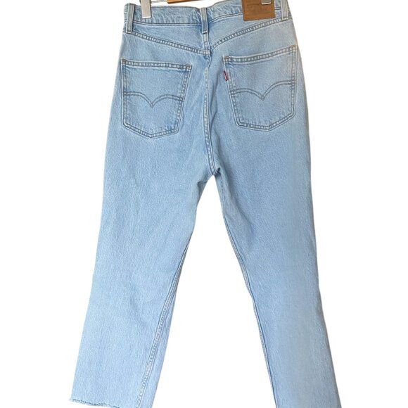 LEVI'S 70's High Rise Light Wash Straight Jeans Size 27 - Picture 2 of 8